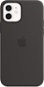 Kryt na mobil Apple iPhone 12 a 12 Pro Silikonový kryt s MagSafe černý - Kryt na mobil