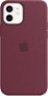 Apple iPhone 12 Mini Silicone Case with MagSafe, Plum - Phone Cover