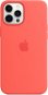 Apple iPhone 12 Pro Max Silicone Case with MagSafe, Citrus Pink - Phone Cover