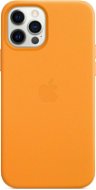 Apple iPhone 12 a 12 Pro Kožený kryt s MagSafe nechtíkovo oranžový - Kryt na mobil