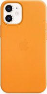 Apple iPhone 12 Mini Kožený kryt s MagSafe nechtíkovo oranžový - Kryt na mobil