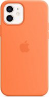 Apple iPhone 12 a 12 Pro Silikónový kryt s MagSafe kumquatovo oranžový - Kryt na mobil