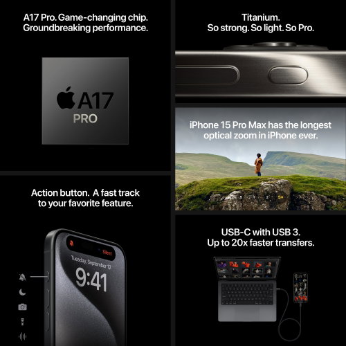 iPhone 15 Pro 512GB Natural Titanium - Mobile Phone | alza.de