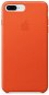 iPhone 8 Plus / 7 Plus Bőr borítás élénk narancssárga - Telefon tok