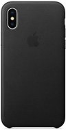 iPhone X Kožený kryt čierny - Kryt na mobil