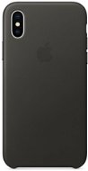 iPhone X Leather case grey - Phone Cover