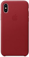 iPhone X Leather case red - Phone Cover