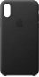 iPhone XS Schutzhülle aus Leder schwarz - Handyhülle