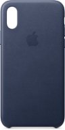 iPhone XS Kožený kryt polnočne modrý - Kryt na mobil