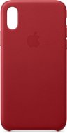 iPhone XS Kožený kryt červený - Kryt na mobil