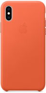 iPhone XS Leather Case dark orange - Phone Cover