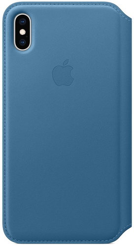 iPhone XS Leather Case Folio Blue-grey - Phone Case - Main image