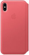 iPhone XS Leather Case Folio Peony Pink - Phone Case