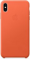 iPhone XS Max Kožený kryt tmavo oranžový - Kryt na mobil