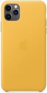Apple iPhone 11 Pro Max Kožený kryt hrejivo žltý - Kryt na mobil
