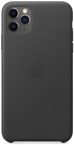 Apple iPhone 11 Pro Max Leather Cover, Black Main image Apple iPhone 11 Pro Max Leather Cover, Black - Phone Cover - Main image