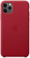Apple iPhone 11 Pro Max Leather Cover, RED - Phone Cover