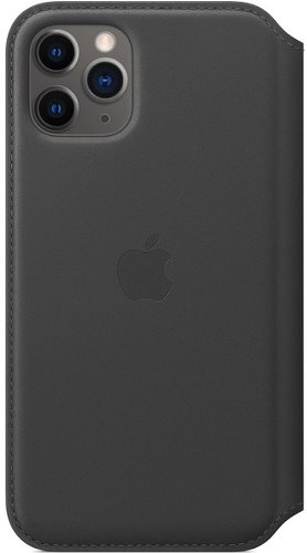 Apple iPhone 11 Pro Leather Folio Case, Black Main image Apple iPhone 11 Pro Leather Folio Case, Black - Phone Case - Main image
