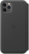 Apple iPhone 11 Pro Max Kožené puzdro Folio čierne - Puzdro na mobil