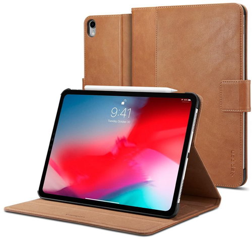 Spigen Stand Folio Brown iPad Pro 11" - Tablet Case - Main image