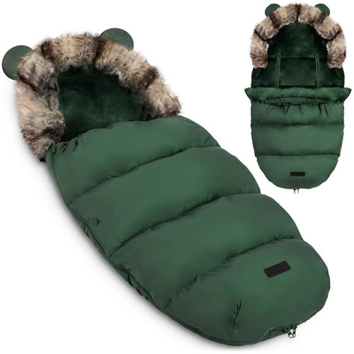 Ricokids Elmi, for stroller and sled, khaki - Stroller Footmuff - Main image