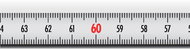 Richter Stick-on tape measure white steel with zero right 2 m - Metre