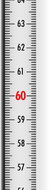 Richter Stick-on tape measure white steel with zero at the bottom 1 m - Metre