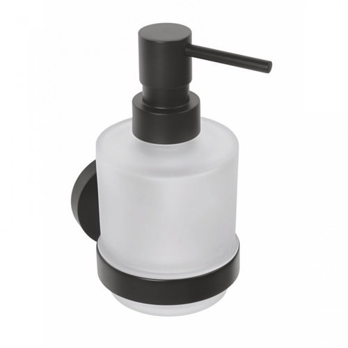 Sapho X-round Soap Dispenser, 200ml, Black Xr103b - Soap Dispenser - Main image