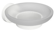 Sapho X-round Mýdlenka, kov/sklo, bílá xr803w - Soap Dish