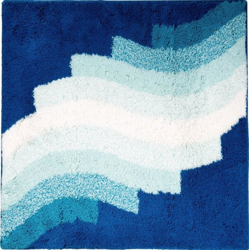 Ridder Streak Anti-slip bathroom mat 55 × 55 cm, blue - Bath Mat - Main image