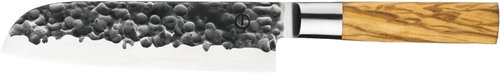 FORGED Olive Santoku Knife hand-forged, blade length 135mm - Kitchen Knife - Main image