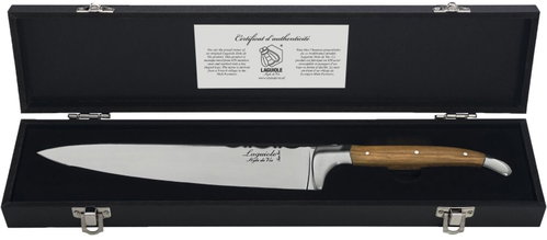 Lou Laguiole Luxury Line Chef's Knife, olive wood handle, length: 80mm - Kitchen Knife - Main image