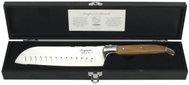 Lou Laguiole Luxury Line Santoku nůž, rukojeť z olivového dřeva, výška: 40 mm, délka: 310 mm - Kitchen Knife