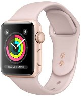 Refurbished Apple Watch Series 4 40mm Gold Aluminium with Sand-Pink Threaded Sports Strap - Smart Watch