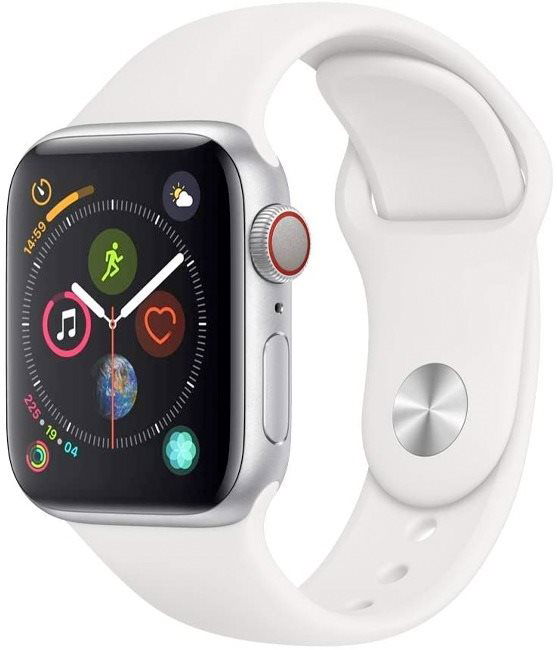 Refurbished Apple Watch SE (2nd Generation) GPS, 40mm Silver Aluminum Case  with M/L White Sport Band - Apple