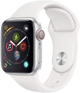 Refurbished Apple Watch Series 4 44mm Silver Aluminium with White Sports Strap - Smart Watch