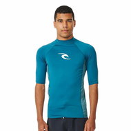 RIP CURL Pánské lycrové triko Waves, krátký rukáv, M modré - Lycra Clothing
