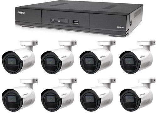 AVTECH 1x DVR DGD1009AV and 8x 5MPX Bullet camera DGC5105T - Camera System - Main image