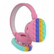 Oxe Bluetooth detské slúchadlá Pop It ružové - Bezdrôtové slúchadlá