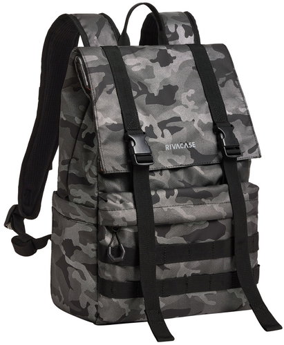 RIVACASE 7621 Sherwood-ECO rolltop 15l, grey - Backpack - Main image
