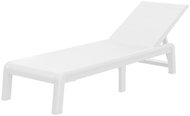 KETER Garden lounger with adjustable backrest FORMENTERA, white - Garden Lounger