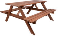 ROJAPLAST Set zahradního nábytku PIKNIK, se sklopnými lavičkami, dřevěný, 180 cm - Zahradní nábytek