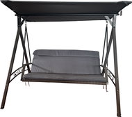 ROJAPLAST Garden swing for 3 persons RATTAN, brown - Garden Swing