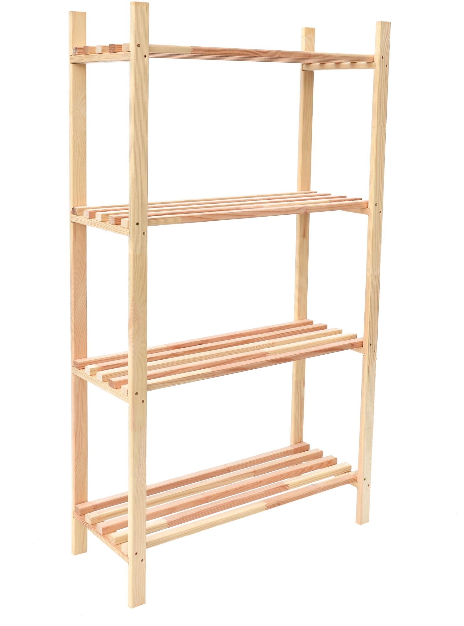 ROJAPLAST Polcos állvány, fa, 120×75×30 cm, 4 polc