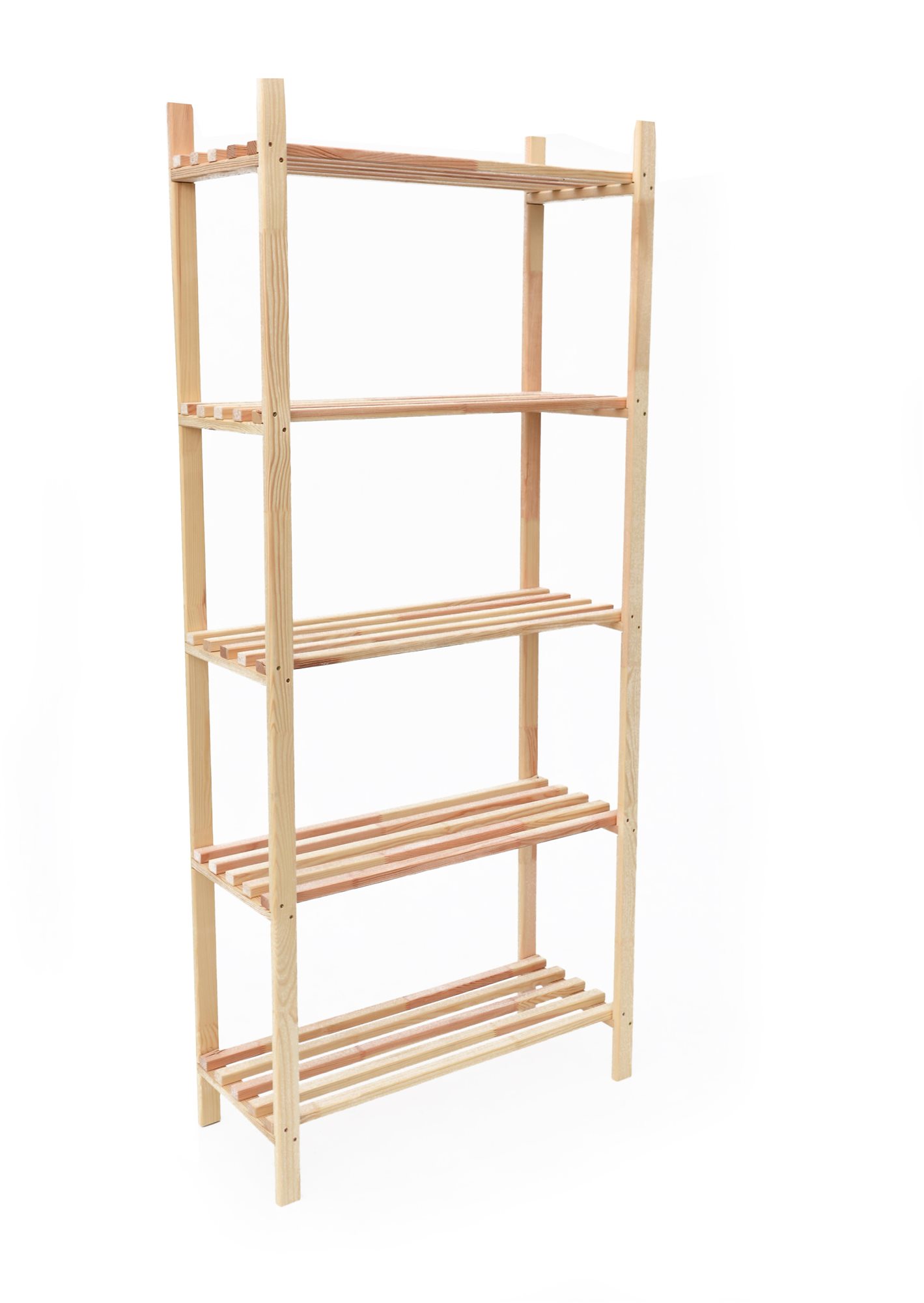 ROJAPLAST Polcos állvány, fa, 170×75×30 cm, 5 polc
