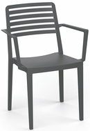 ROJAPLAST Zahradní křeslo ROW ARMCHAIR, černá - Zahradní křeslo