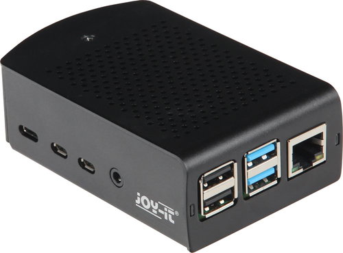 JOY-IT Case for RASPBERRY Pi 4 - Alu Wall Black Main image JOY-IT Case for RASPBERRY Pi 4 - Alu Wall Black - Minicomputer Case - Main image