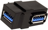 OEM Keystone-Anschluss USB3.0 A (F) - USB3.0 A (F), 90 °, schwarz - Keystone