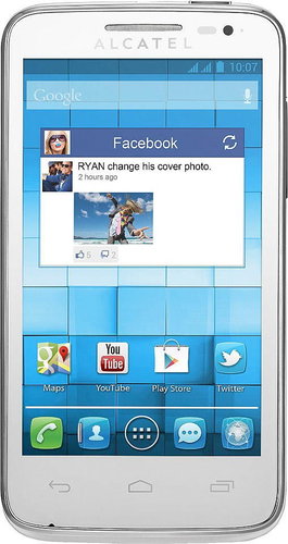 Alcatel One Touch 5020D M´POP (Pure White) Dual-Sim - Mobile Phone - Main image