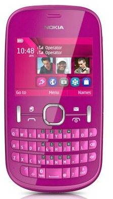 Nokia Asha 201 Pink - Mobile Phone - Main image